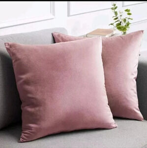 Luxurious Pink Velvet Accent Pillows